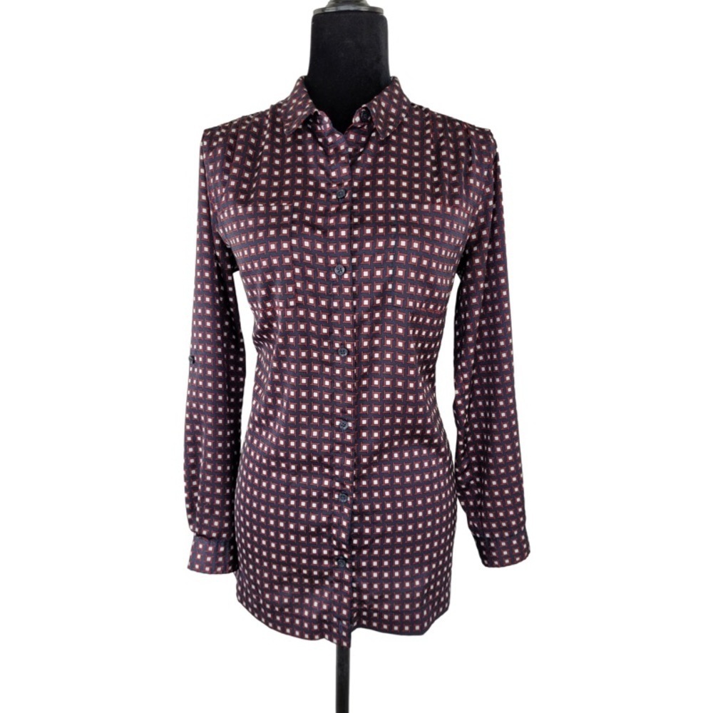 ✅ Ann Taylor Woman’s Button down Long sleeve tunic shirt size M Petite